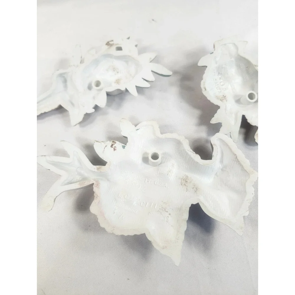 Vintage Burwood Hummingbird Floral Wall Plaques Set of 3 Pink White 1993 3303
